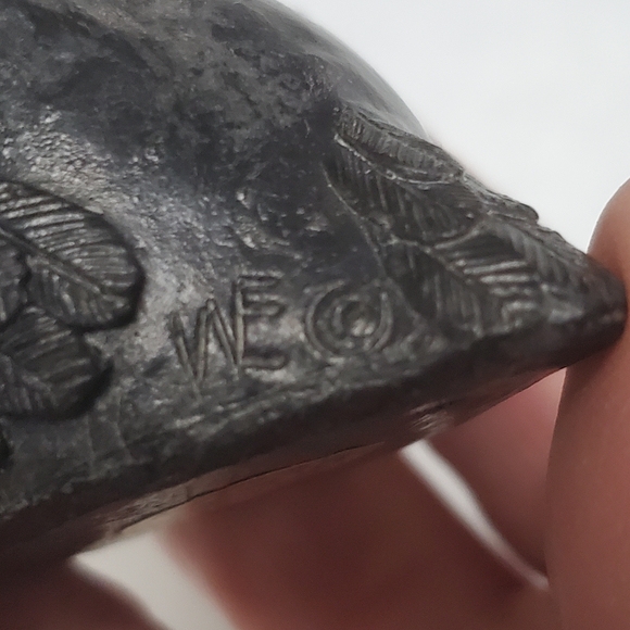 Wolf Original Owl Soapstone Sculpture Vintage Canadain Sculpture - Picture 7 of 10